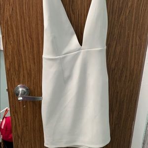 White Open Back Dress